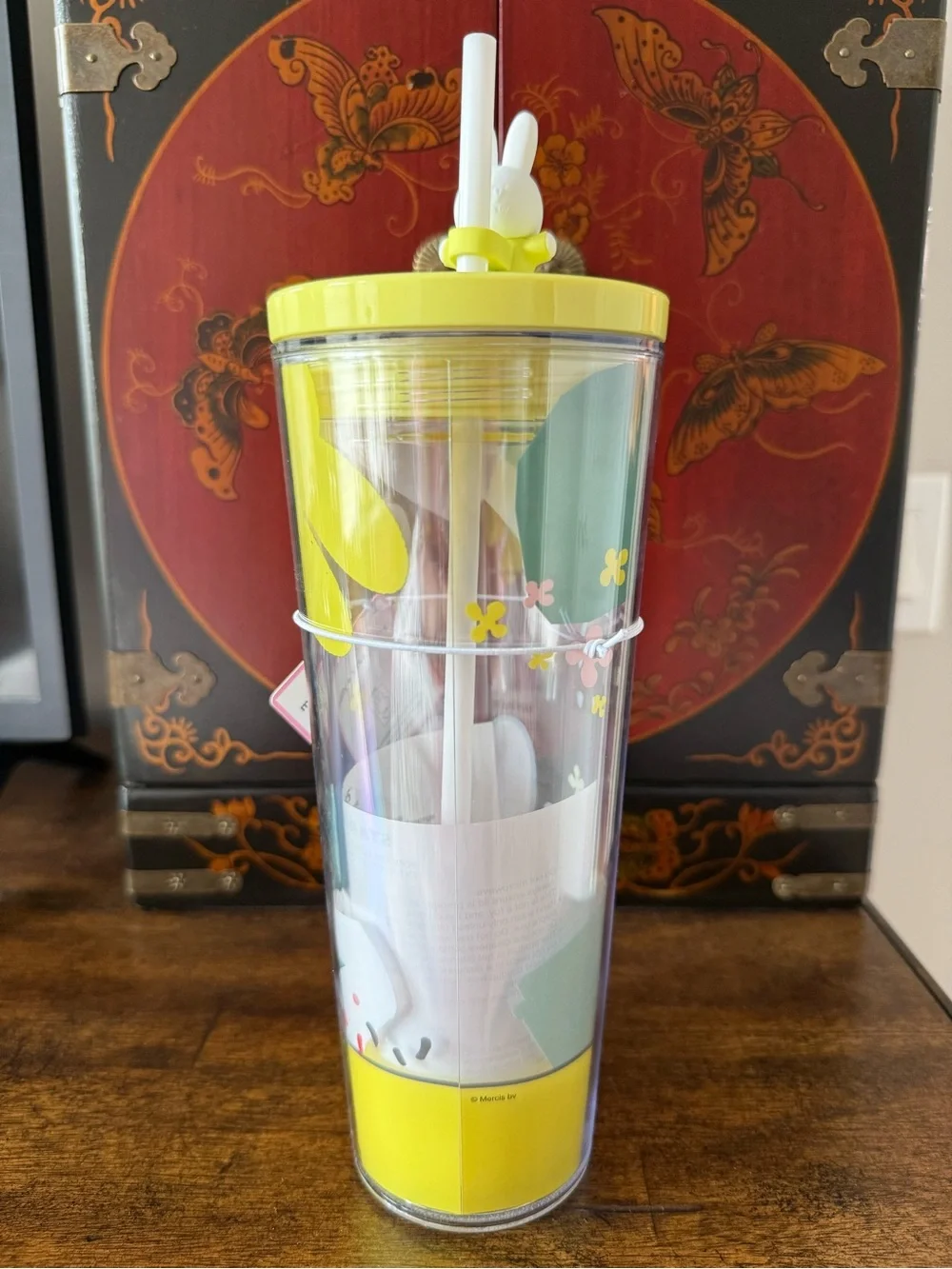Miffy x Starbucks Clear Cold Tumbler with Straw Topper NWT
